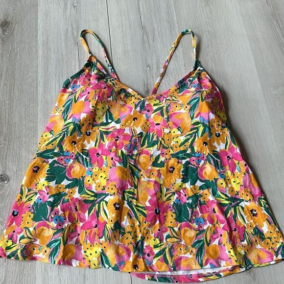 Anne Cole Women's Easy Triangle Tankini Swim‎ Top sz XL Sunshine floral NWT - Picture 6 of 7